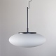 Oval szklana lampa wisząca z kloszem opal 55cm różne kolory Cleoni