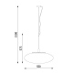 Oval szklana lampa wisząca z kloszem opal 55cm różne kolory Cleoni