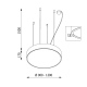 ABA LED premium lampa wisząca 60, 90, 120cm różne kolory Cleoni