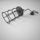 Storn lampa wisząca z drucianym kloszem retro Cleoni przewód w oplocie