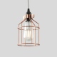 Pen lampa wisząca z drucianym kloszem retro Cleoni przewód w oplocie