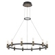 Alamo lampa wisząca na kole czarna 81cm Italux