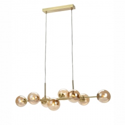 Erimida lampa wisząca  mosiężna ze szklanymi kulami 82cm