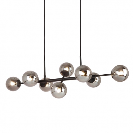Erimida lampa wisząca szklane lustrzane kule czarna 82cm Italux