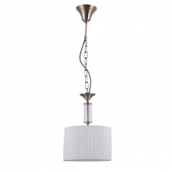 Ferlena lampa wisząca mosiężna z abażurem 24cm