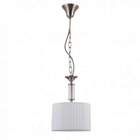 Ferlena lampa wisząca mosiężna z abażurem 24cm Italux