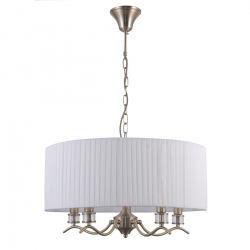 Ferlena lampa wisząca mosiężna z abażurem 54cm