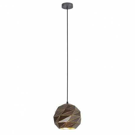 Palermo lampa wisząca  antracyt złota geometryczna 23cm Italux