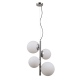 Riga lampa wisząca chrom z białymi kulami 41cm Italux