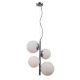 Riga lampa wisząca chrom z białymi kulami 41cm Italux