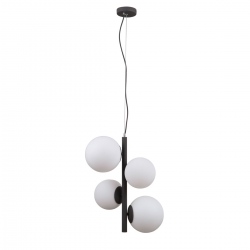 Riga lampa wisząca czarna z białymi kulami 41cm