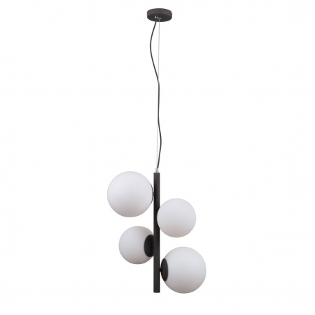 Riga lampa wisząca czarna z białymi kulami 41cm Italux