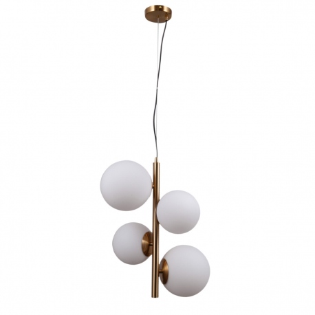 Riga lampa wisząca mosiądz patyna ze szklanymi kulami 41cm Italux