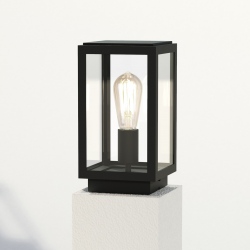 Homefield lampa zewnętrzna do montażu na tarasie lub murku czarny z fakturą IP44