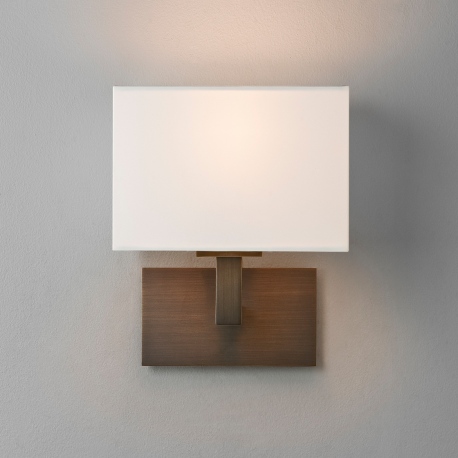 Connaught kinkiet z białym abażurem brąz IP20 Astro Lighting