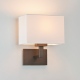 Connaught kinkiet z białym abażurem brąz IP20 Astro Lighting