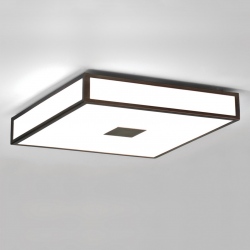 Mashiko 400 Square LED plafon łazienkowy LED brąz IP44