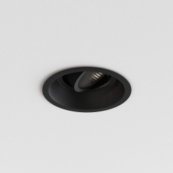 Minima Slimline Round ruchoma atest ppoż oprawa wpuszczana matowy czarny IP20