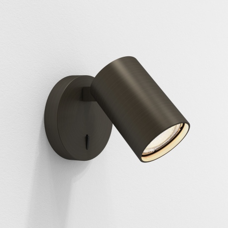 Ascoli pojedynczy z włącznikiem kinkiet reflektorek brąz IP20 Astro Lighting
