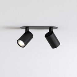 Ascoli podwójny Recessed reflektor wpuszczany matowy czarny IP20