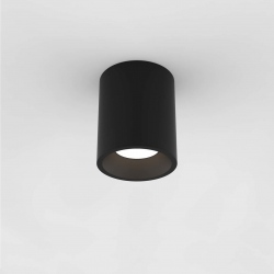 Kos Round 140 LED tuba natynkowa czarny z fakturą IP65