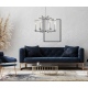 Aspen lampa wisząca sześcioramienna ze szklanymi kloszami chrom 60cm Italux