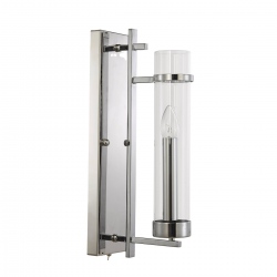 Aspen kinkiet chrom ze szklanym kloszem 46cm wys