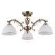 Feneza lampa sufitowa trzyramienna szklana stylowa mosiężna 60cm Italux