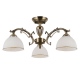 Feneza lampa sufitowa trzyramienna szklana stylowa mosiężna 60cm Italux