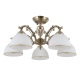 Feneza lampa sufitowa pięcioramienna szklana stylowa mosiężna 60cm Italux