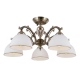 Feneza lampa sufitowa pięcioramienna szklana stylowa mosiężna 60cm Italux