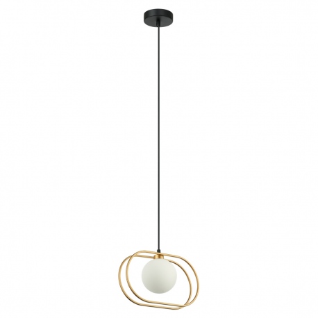 Grosetta lampa wisząca złota klosz kula geometryczna Italux