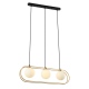Grosetta lampa wisząca złota trzy klosze kula geometryczna 68cm Italux