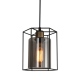 Kalula lampa wisząca szklana druciana czarna dymiona 18cm Italux