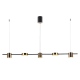 Remdal lampa wisząca podłużna LED czarno-złota 130cm 3000K Italux