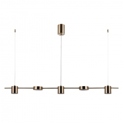 Remdal lampa wisząca podłużna LED miedziana 130cm 3000K