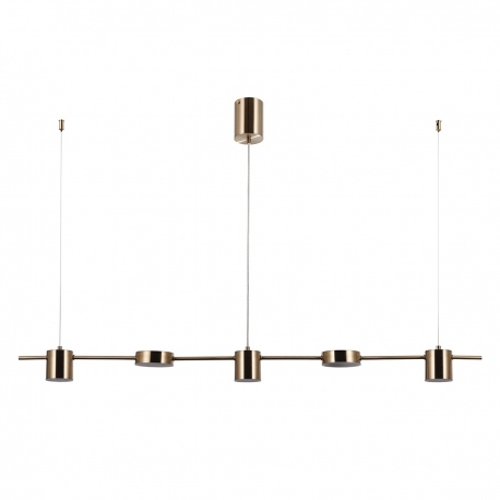Remdal lampa wisząca podłużna LED miedziana 130cm 3000K Italux