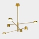 Remdal lampa wisząca LED miedziane złoto 4000K 99cm Italux
