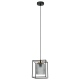 Sinella lampa wisząca szklana przezroczysta szara 17cm Italux