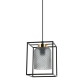 Sinella lampa wisząca szklana przezroczysta szara 17cm Italux