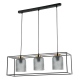 Sinella lampa wisząca szklana przezroczysta szara potrójna 68cm Italux