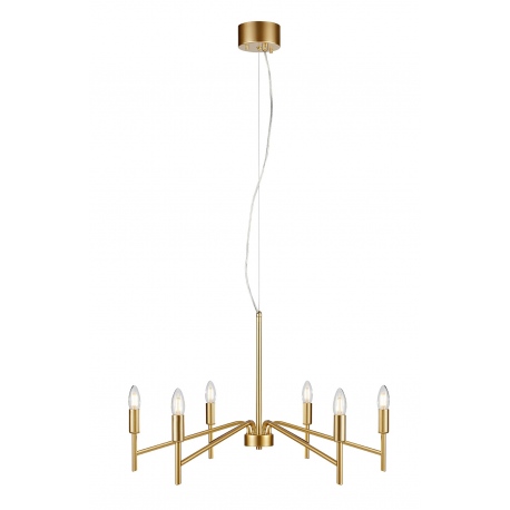MONARCH lampa wisząca sześcioramienna lakierowana złota 70cm Markslojd
