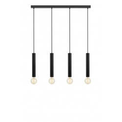 SENCILLO lampa wisząca poczwórna czarna 108cm