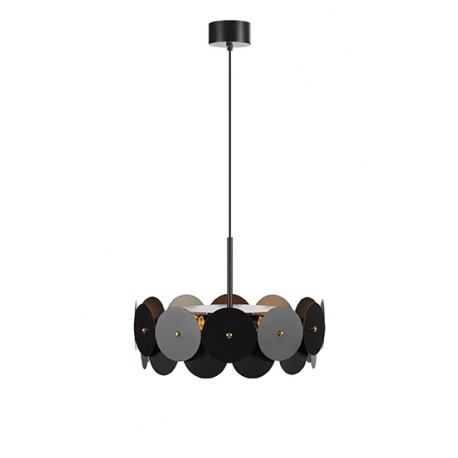VEGAS lampa wisząca czarna mosiężna 53cm Markslojd