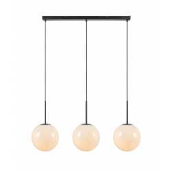 DIONE lampa wisząca potrójna biała czarna 105cm
