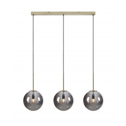 DIONE lampa wisząca potrójna dymiona szara patyna 105cm