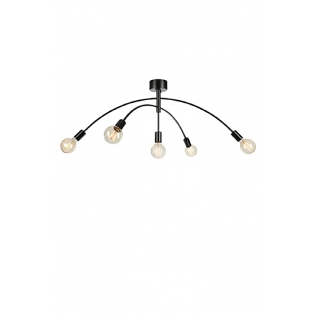 CRUX lampa sufitowa pięcioramienna czarna 107cm Markslojd
