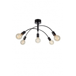 CYGNUS lampa sufitowa pięcioramienna czarna 70cm