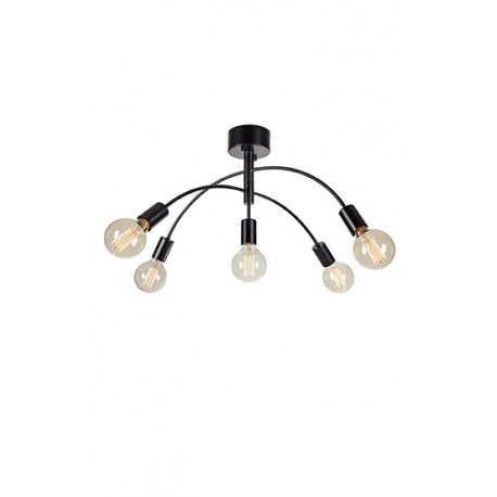 CYGNUS lampa sufitowa pięcioramienna czarna 70cm Markslojd