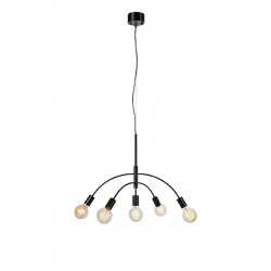 CYGNUS lampa wisząca pięcioramienna czarna 70cm